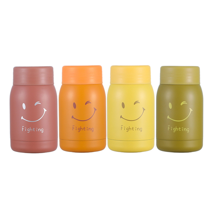 Smile Printed Stainless Steel Children Thermos Bottle