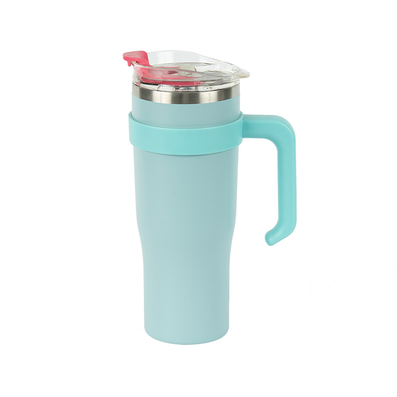 Stainless Steel Travel Tumbler With 2-in-1 Straw Lid