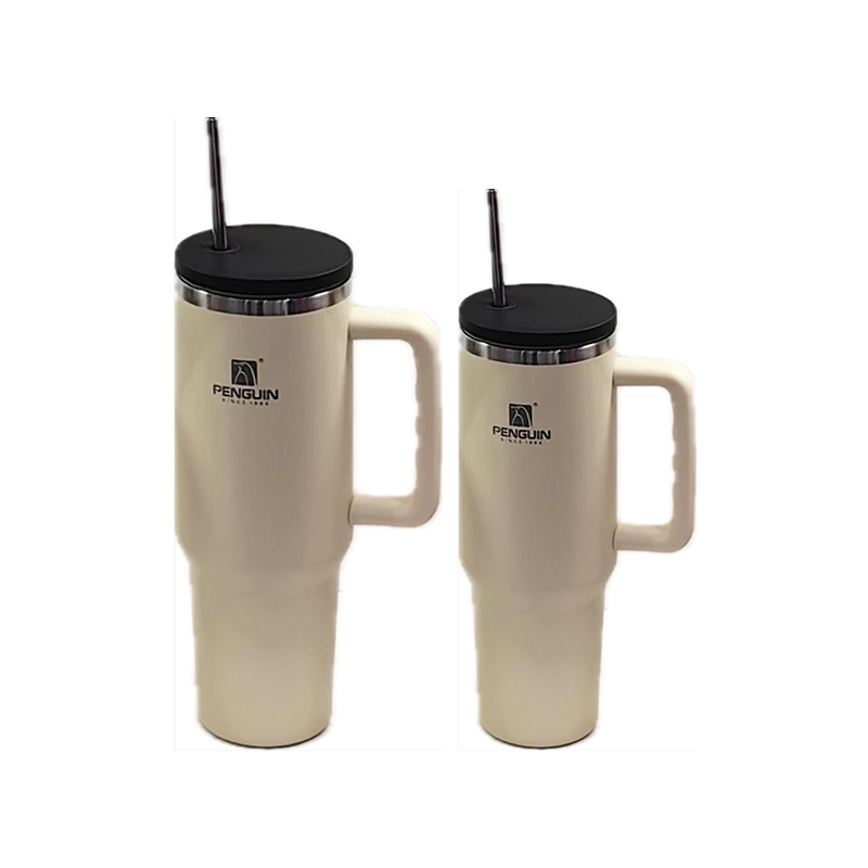 Reusable Travel Coffee Mug Tumbler With Lid And Straw