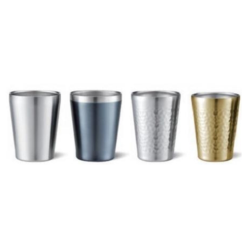 Stainless Steel Hammered Pattern Beer Tumbler Mug